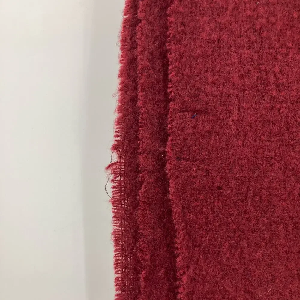 Scoop Maroon Wine Red Lightweight Fuzzy Fringe Raw Hem Blanket Scarf Wrap Shawl